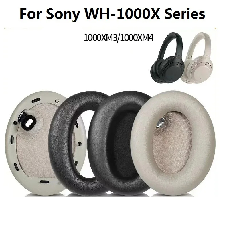 Sony Headphone Wh-1000Xm4 - Ersatz-Ohrpolster und Kopfband aus Leder, Ohrmuschelhüllen