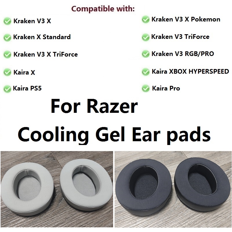 Gaming Headset Rgb - Kühlgel-Ohrpolster für Razer Kraken X/V3X/V3/V3 RGB/V3