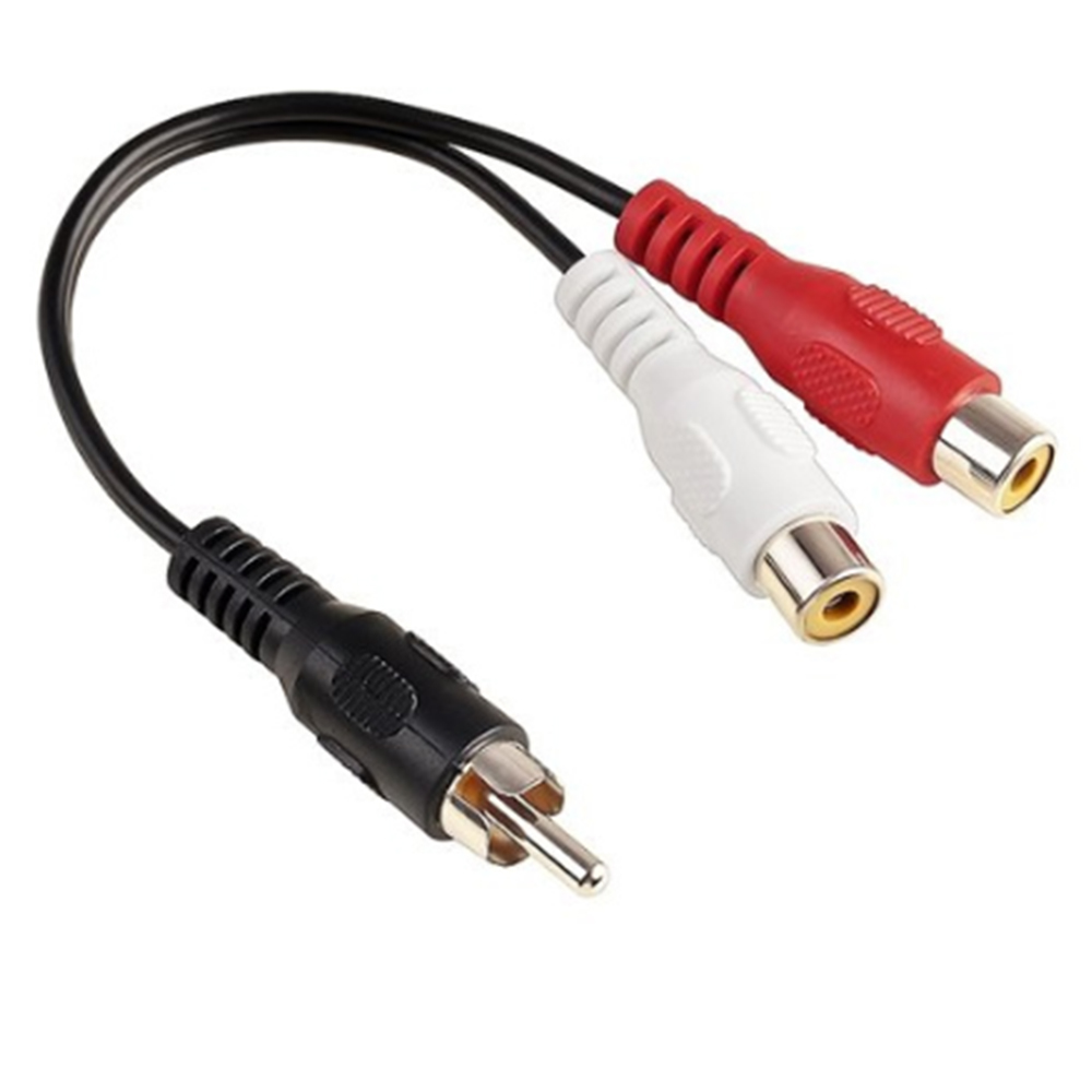 Audio Splitter Y - 1 RCA-Stecker Mono auf 2 RCA-Buchsen